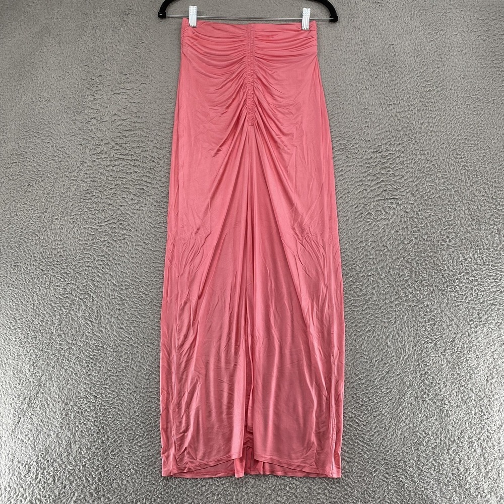 A.L.C. Maxi Skirt Womens‎ Small Pink Ruched Aureta Stretch Beach Resort Vacation